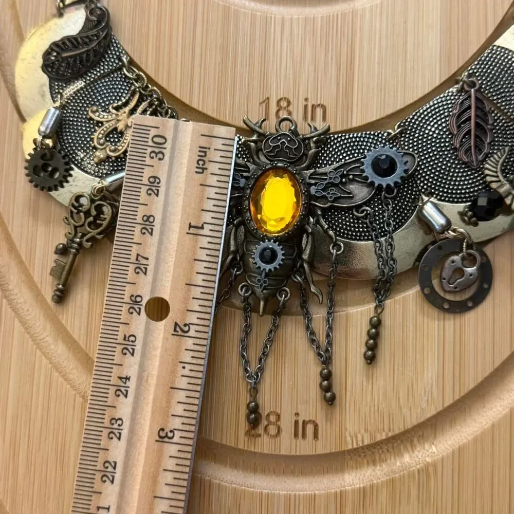 Handmade Steampunk Statement Necklace